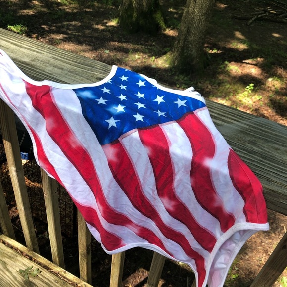 America flag swimsuit/Bathing suit Xl - Picture 4 of 6